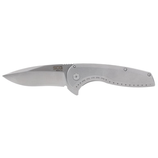 SOG Aegis FLK 3.25" Drop PT SLV