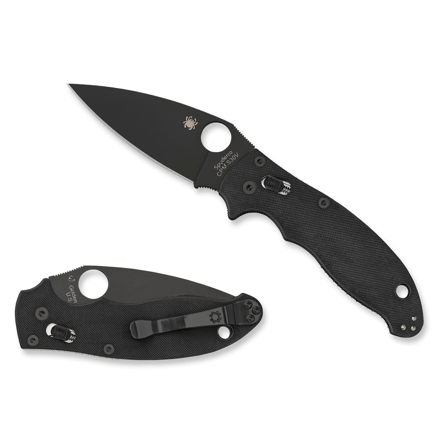 Spyderco Manix 2 Black Blade 3.375"