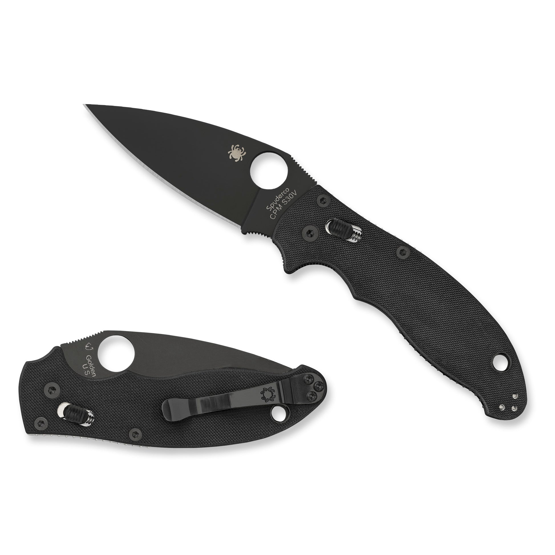 Spyderco Manix 2 Black Blade 3.375"