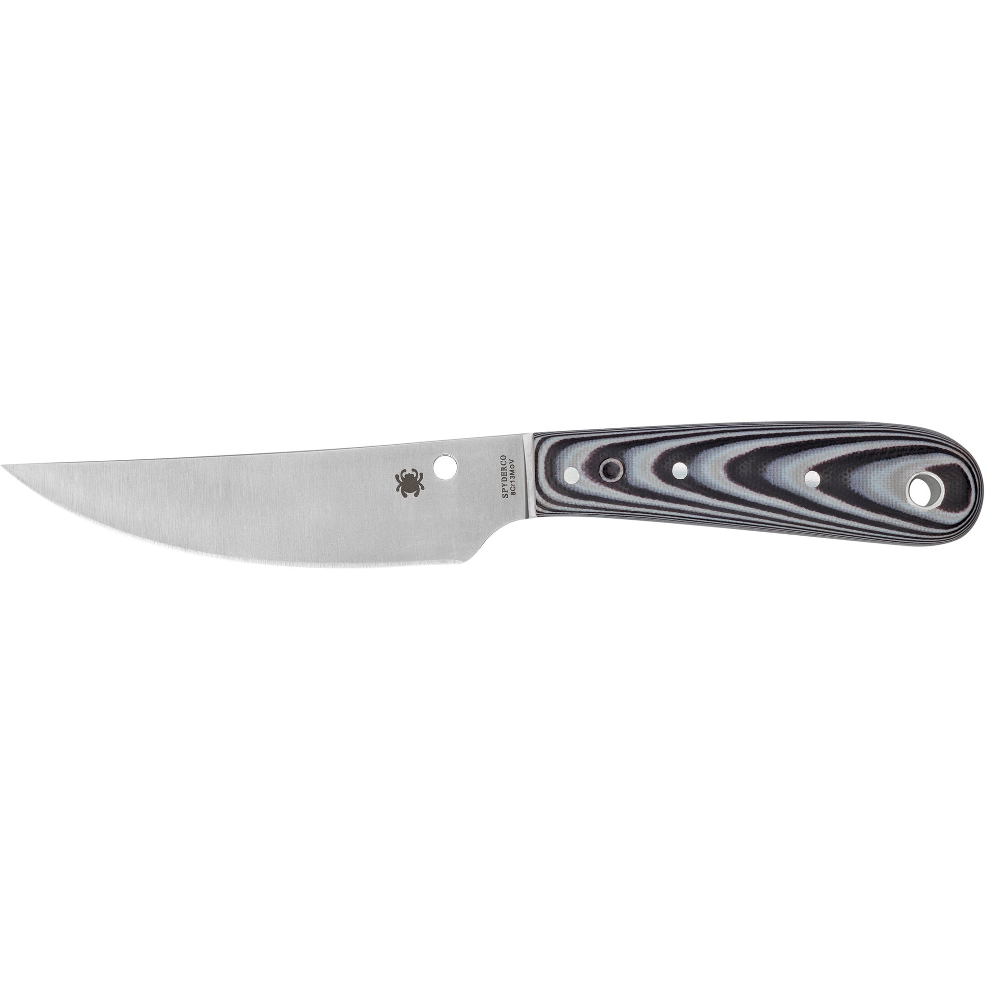 Spyderco BOW RVR G-10 Blk/wte W/sth