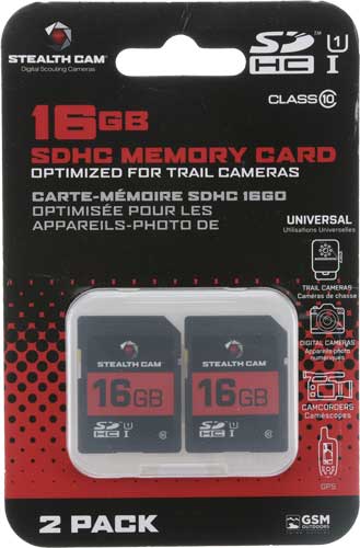 Stealth CAM Sdhc Memory Card 16gb 2PK Super Speed Class 10