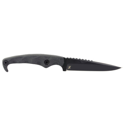 Stroup Knives MK2, Fixed Blade Knife, 4" Drop Point Blade, 1095 High Carbon Steel, 8" Overall Length, Cerakote Finish, Black, G10 Handle, Includes Sheath