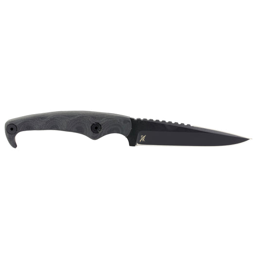 Stroup Knives MK2, Fixed Blade Knife, 4" Drop Point Blade, 1095 High Carbon Steel, 8" Overall Length, Cerakote Finish, Black, G10 Handle, Includes Sheath