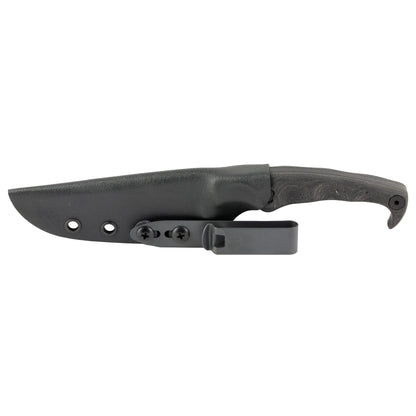 Stroup Knives MK2, Fixed Blade Knife, 4" Drop Point Blade, 1095 High Carbon Steel, 8" Overall Length, Cerakote Finish, Black, G10 Handle, Includes Sheath
