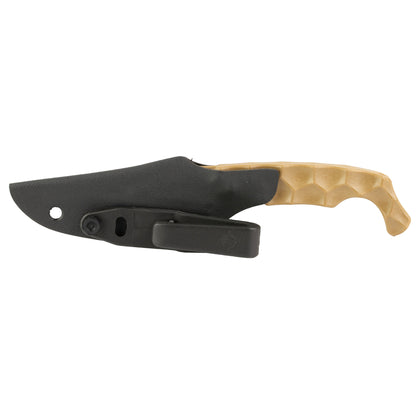 Stroup Knives Ultralite Non-Metallic, Fixed Blade Knife, 3.75" Dagger Blade, 7.5" Overall Length, Zytel Blade, Plain Edge, Matte Finish, Flat Dark Earth, Includes Kydex Sheath