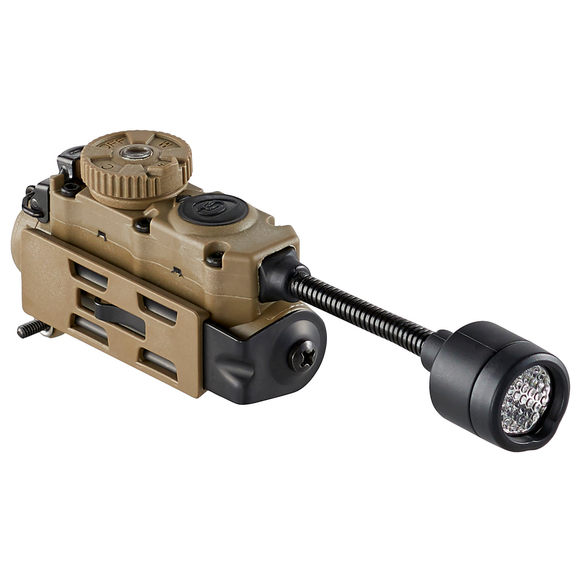 Streamlight Sidewinder Stalk, Military Helmet Light System w/ Flexible Stalk, 76 Lumens, 12-200 Candela, 5.6 Hours of Run Time on High, 95 Hours of Run Time on Low, 28 Meter Beam Distance, Accepts CR1