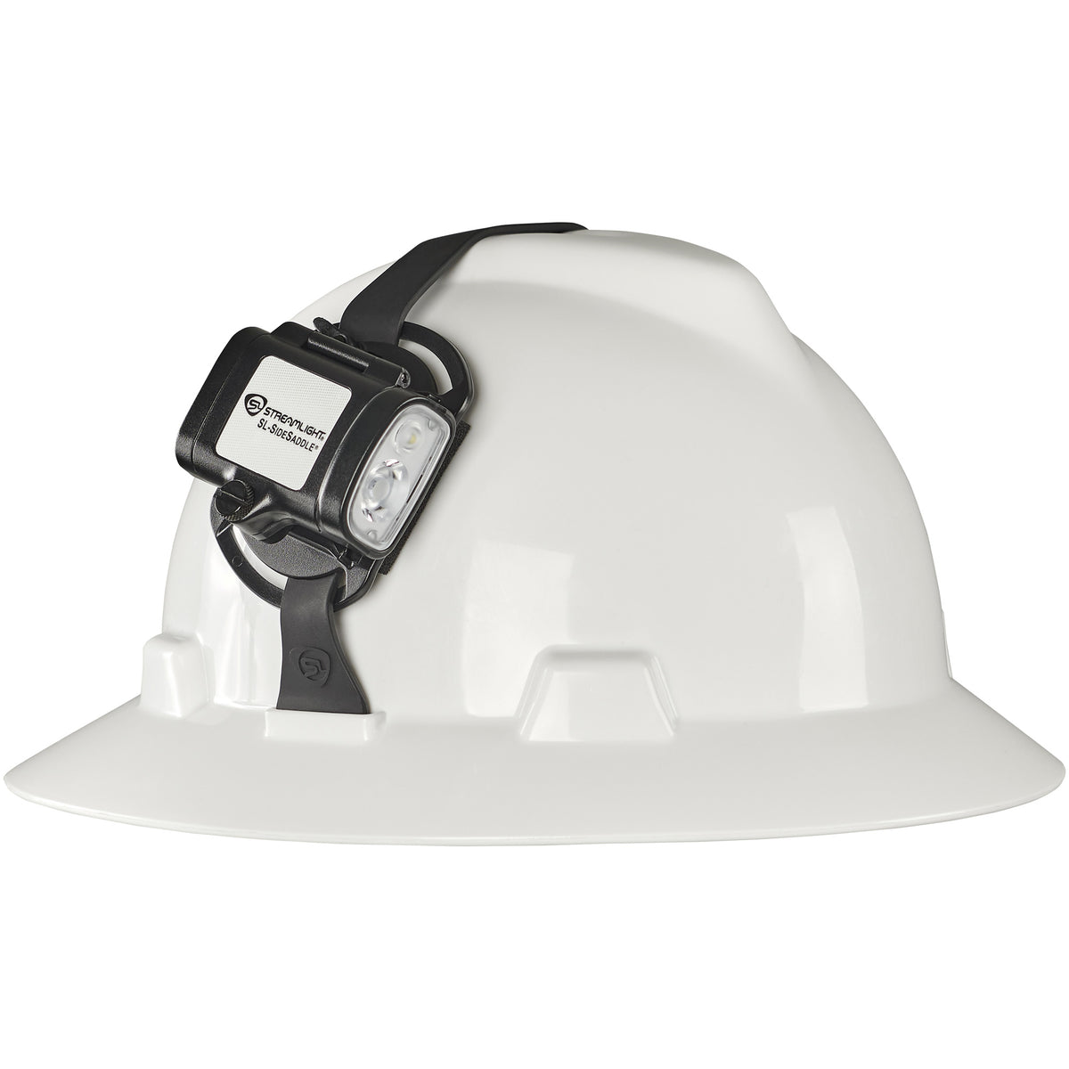 Streamlight SL- SideSaddle, Hat/Helmet Light, 300 Lumen, 2,500 Candela, Black, Includes Hard Hat Mount Kit