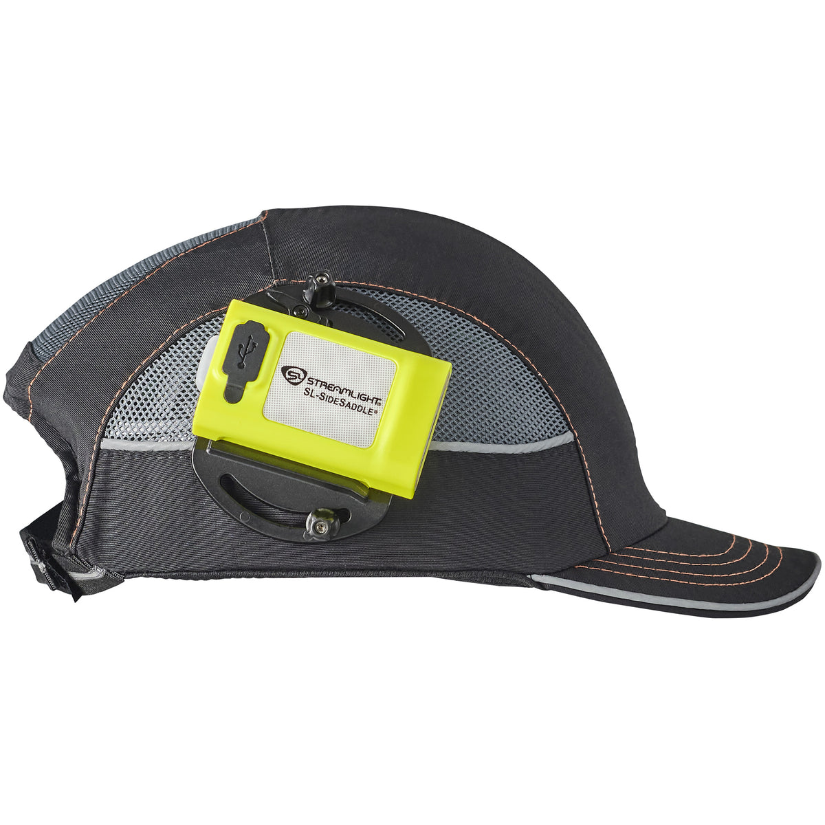 Streamlight SL- SideSaddle USB, Rechargeable Hat/Helmet Light, 400 Lumens, 4,250 Candela, Yellow, Includes Hat Mount and USB-C Charging Cable
