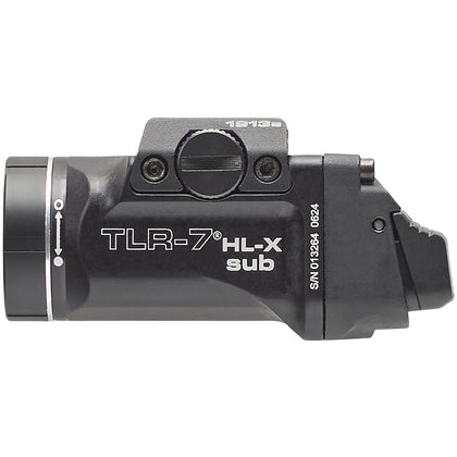 Streamlight TLR-7 HL-X Sub, Weaponlight, Short 1913, Fits S&W M&P M2.0 Subcompact, Beretta Px4 Storm Subcompact, SA XD-E/XD-S/Hellcat Pro, HK45 Compact, and SIG P365 XMACRO, 1,000 Lumens with SL-B9 Ba