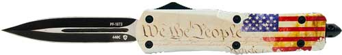 Templar Knife Small OTF WE THE People 2.75" Black Dagger
