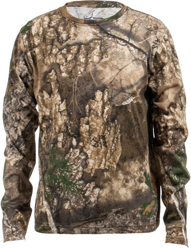 Habit Bear Cave Youth TEE Long Sleeve Realtree APX Med.