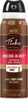 Tinks Deer Lure #69 Doe-in-rut HOT Shot Mist 3oz. Aerosol