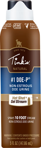Tinks Deer Lure #1 Doe-p NON Estrus HOT Shot GEL 5oz. Aero