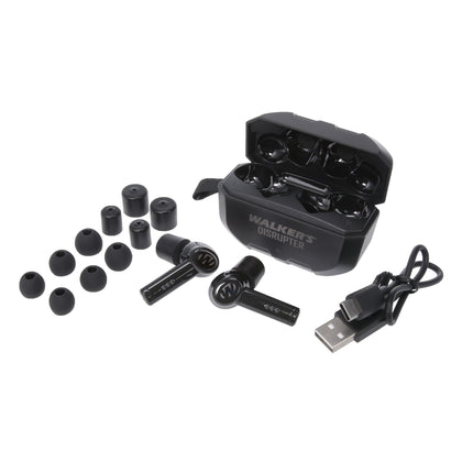 Walker's Disrupter, Bluetooth Electronic Earplug, Black