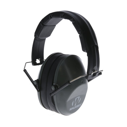 Walker's Low Profile Folding Muff, Earmuff, Folding Design, Gray