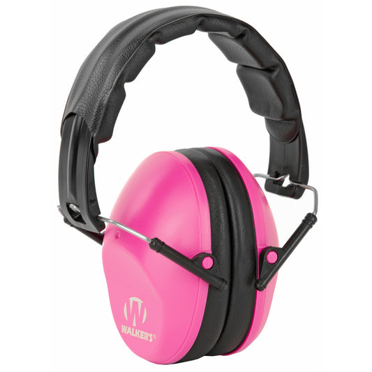 Walker's Passive, Folding Earmuff, Pink, 1 Pair