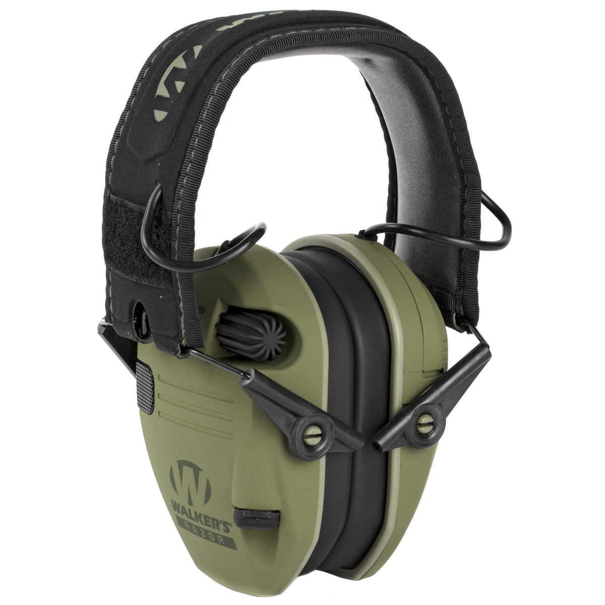 Walker's Razor, Electronic Earmuff, OD Green, 1 Pair, (2) Morale Patches Included