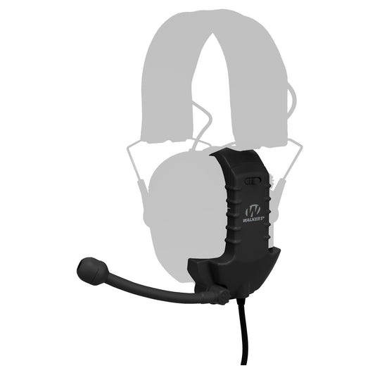 Walker's Razor Com Link Attachment, Fits Walkers Razor Ear Muffs, Integrated Push to Talk Module, Black