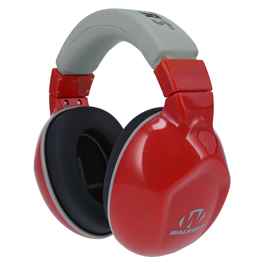 Walker's Boomies Passive Hearing Protection, Earmuff, Extra Small, Crimson Red