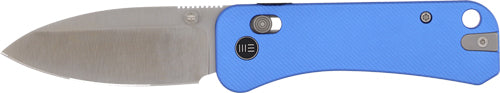 WE Knife Banter 2 2.87" Blue Aluminum/satin Crossbar Lock!