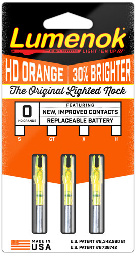 Lumenok Lighted Nock X-series HD Orange 3PK