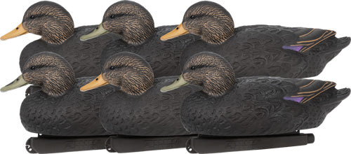Zink Floater Decoys Black Duck 6 Pack