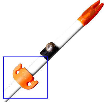 AMS Bowfishing Everglide 5/16" Safety Slide KIT 2PK Orange