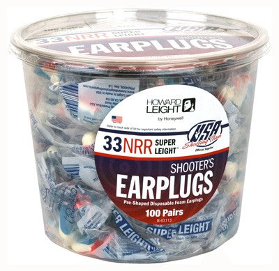Howard Leight USA Shooters Disposable EAR Plugs 100 Pack