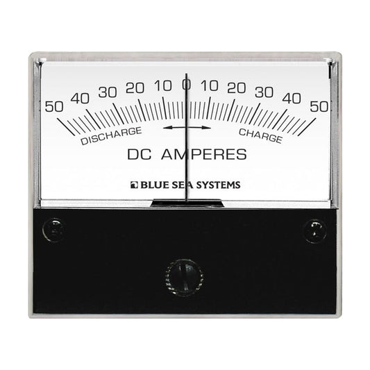 Blue Sea 8252 DC Zero Center Analog Ammeter - 2-3/4" Face, 50-0-50 Amperes DC