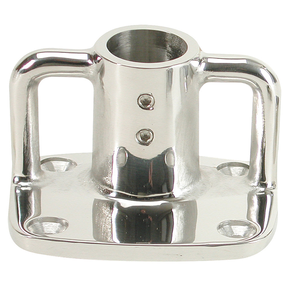 Whitecap 4&#176; Rectangular Base - 316 Stainless Steel - 3-1/2" x 3"
