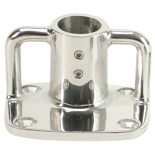 Whitecap 4&#176; Rectangular Base - 316 Stainless Steel - 3-1/2" x 3"