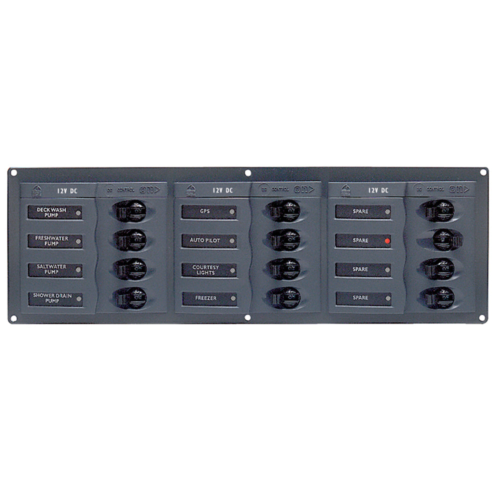 BEP DC Panel - 12-Way - No Meter - Horizontal