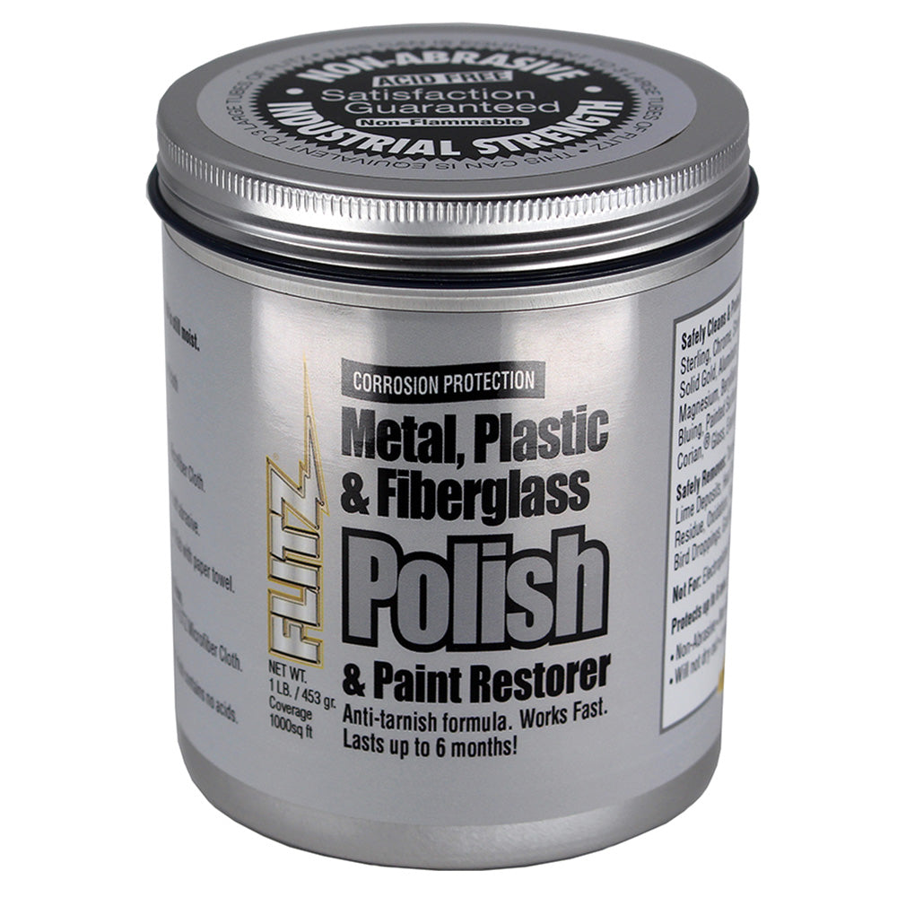 Flitz Metal, Plastic &amp; Fiberglass Polish Paste - 1.0lb