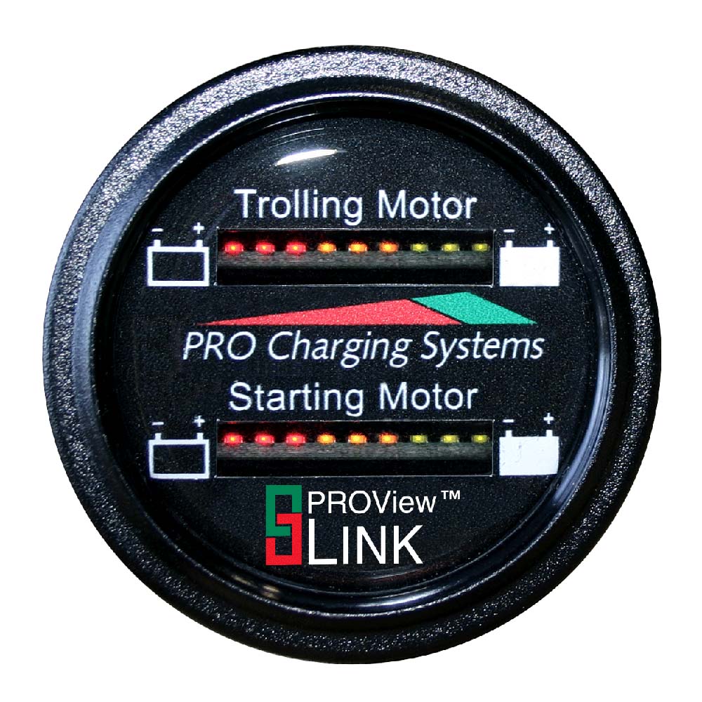 Dual Pro Battery Fuel Gauge - Marine Dual Read Battery Monitor - 12V System - 15&#39; Battery Cable