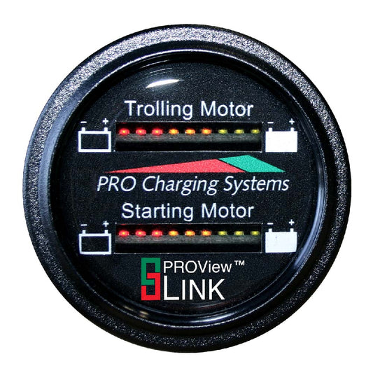 Dual Pro Battery Fuel Gauge - Marine Dual Read Battery Monitor - 12V System - 15&#39; Battery Cable