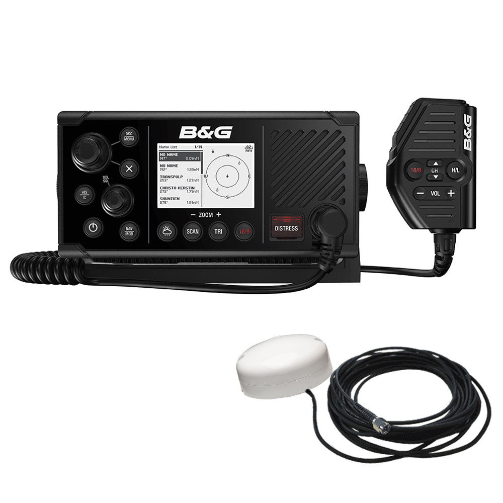 B&amp;G V60-B VHF Marine Radio w/DSC, AIS (Receive &amp; Transmit) &amp; GPS-500 GPS Antenna