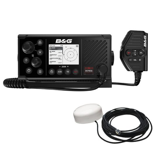 B&amp;G V60-B VHF Marine Radio w/DSC, AIS (Receive &amp; Transmit) &amp; GPS-500 GPS Antenna