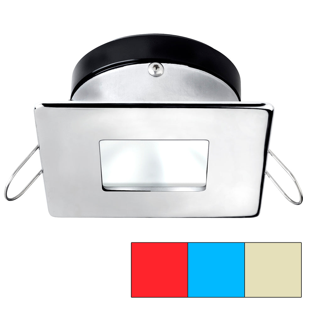i2Systems Apeiron A1120 Spring Mount Light - Square/Square - Red, Warm White &amp; Blue - Polished Chrome