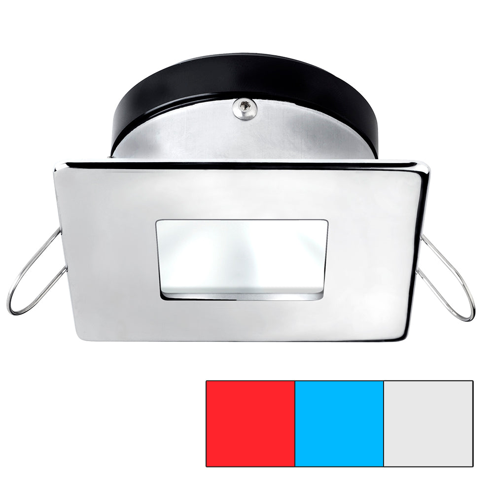 i2Systems Apeiron A1120 Spring Mount Light - Square/Square - Red, Cool White &amp; Blue - Polished Chrome