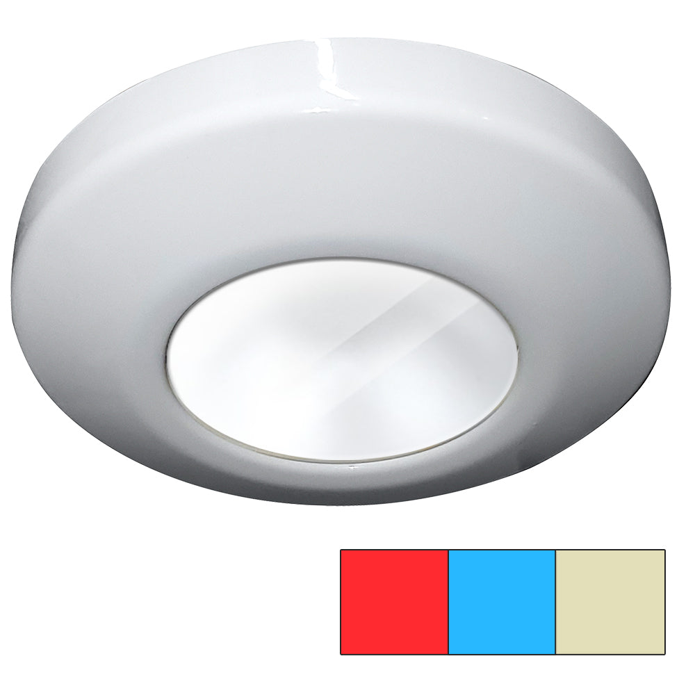 i2Systems Profile P1120 Tri-Light Surface Light - Red, Warm White &amp; Blue - White Finish