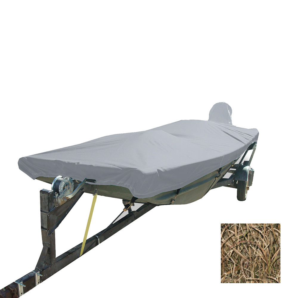 Carver Performance Poly-Guard Styled-to-Fit Boat Cover f/12.5&#39; Open Jon Boats - Shadow Grass