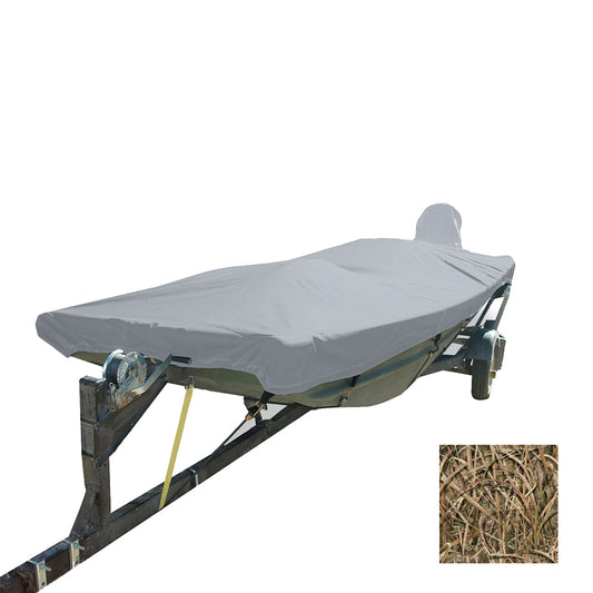 Carver Performance Poly-Guard Styled-to-Fit Boat Cover f/14.5&#39; Open Jon Boats - Shadow Grass