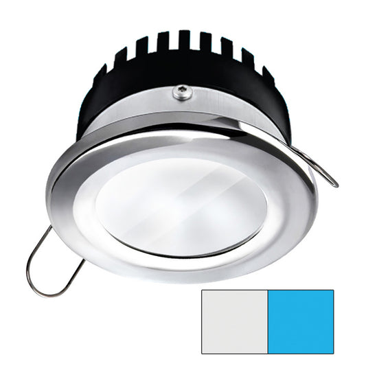 i2Systems Apeiron A506 6W Spring Mount Light - Round - Cool White &amp; Blue - Polished Chrome Finish