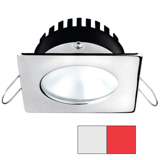 i2Systems Apeiron A506 6W Spring Mount Light - Square/Round - Cool White &amp; Red - Polished Chrome Finish