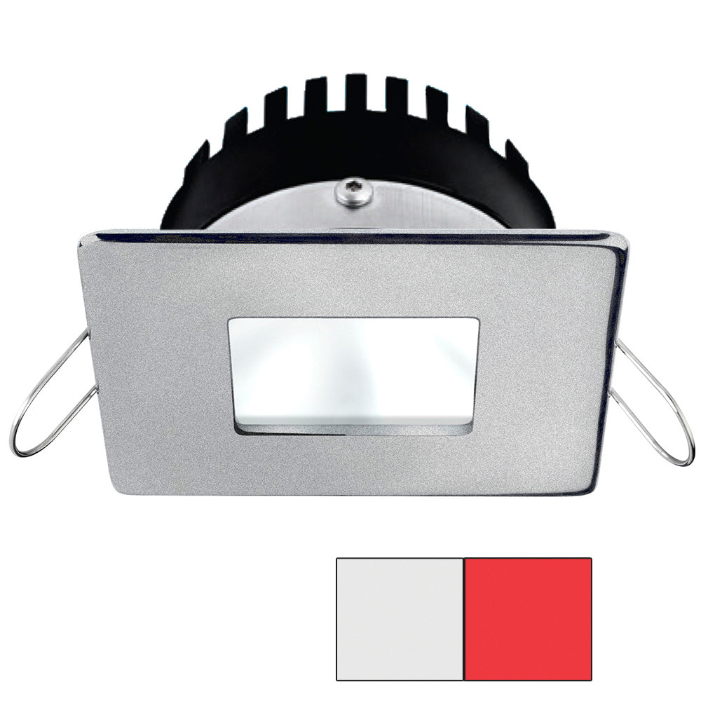 i2Systems Apeiron PRO A506 - 6W Spring Mount Light - Square/Square - Cool White &amp; Red - Brushed Nickel Finish