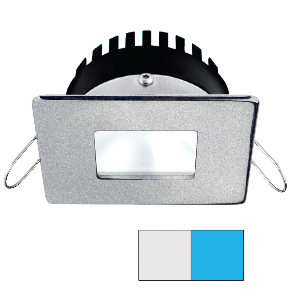 i2Systems Apeiron PRO A506 - 6W Spring Mount Light - Square/Square - Cool White &amp; Blue - Brushed Nickel Finish