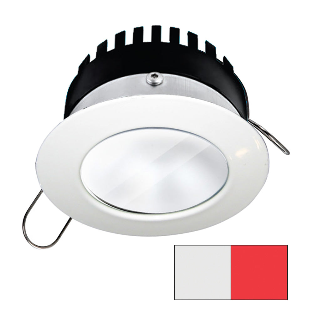 i2Systems Apeiron PRO A506 - 6W Spring Mount Light - Round - Cool White &amp; Red - White Finish