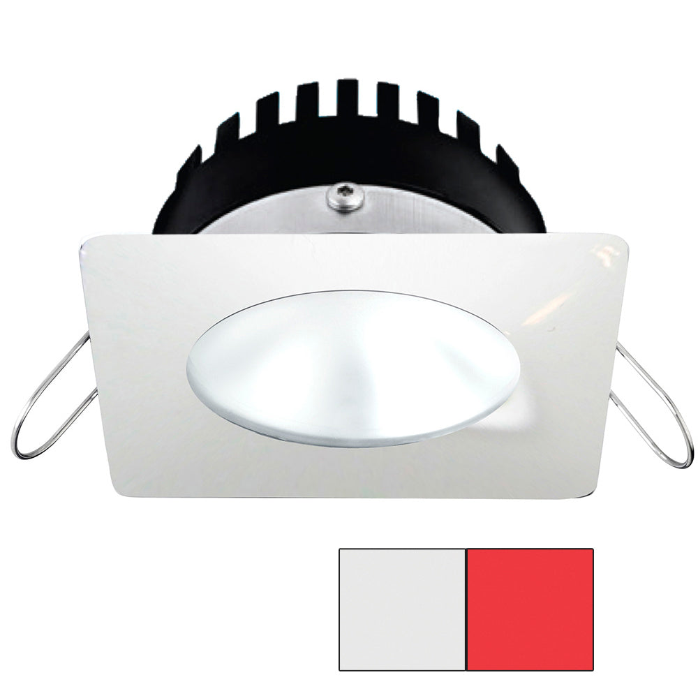 i2Systems Apeiron PRO A506 - 6W Spring Mount Light - Square/Round - Cool White &amp; Red - White Finish