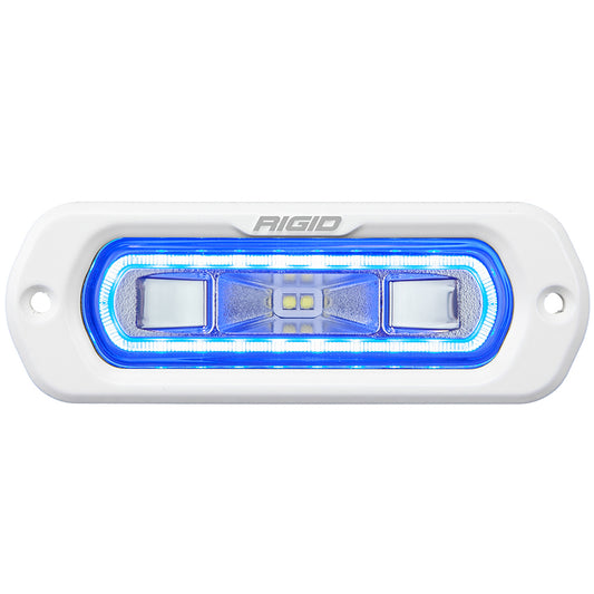 RIGID Industries SR-L Series Marine Spreader Light - White Flush Mount - White Light w/Blue Halo
