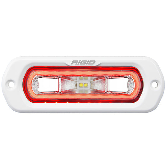 RIGID Industries SR-L Series Marine Spreader Light - White Flush Mount - White Light w/Red Halo